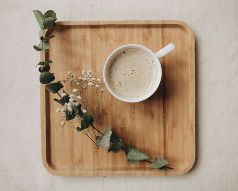 Rectangular Oak Tea Tray